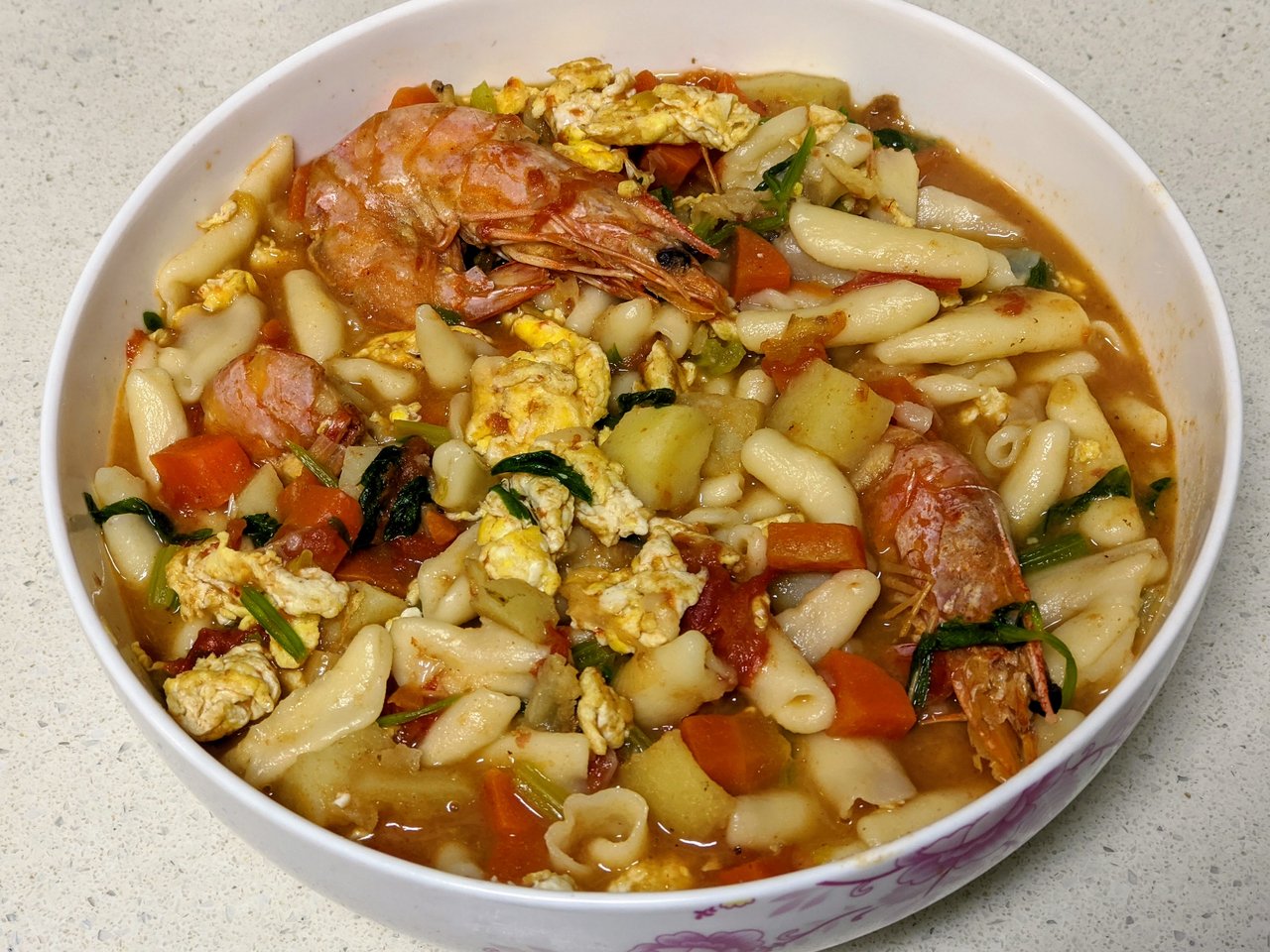 海鲜烩麻食