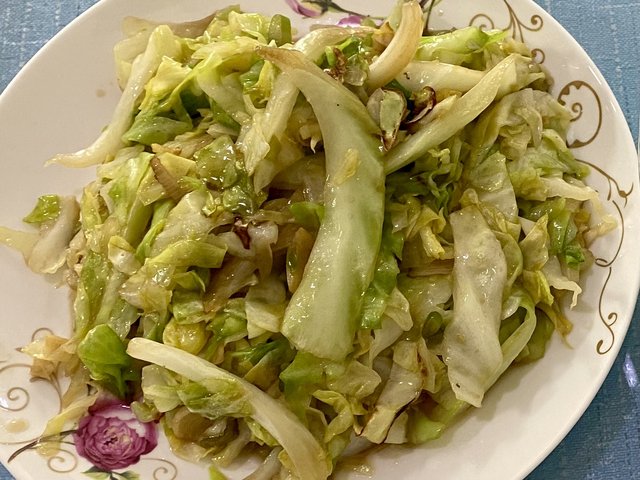 炝炒莲花白