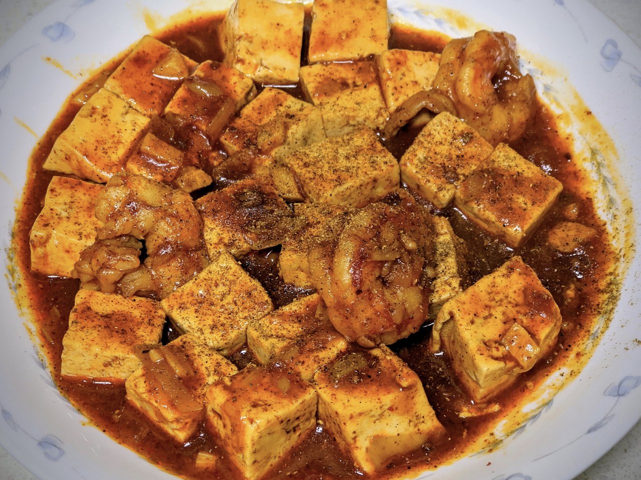 虾仁麻婆豆腐