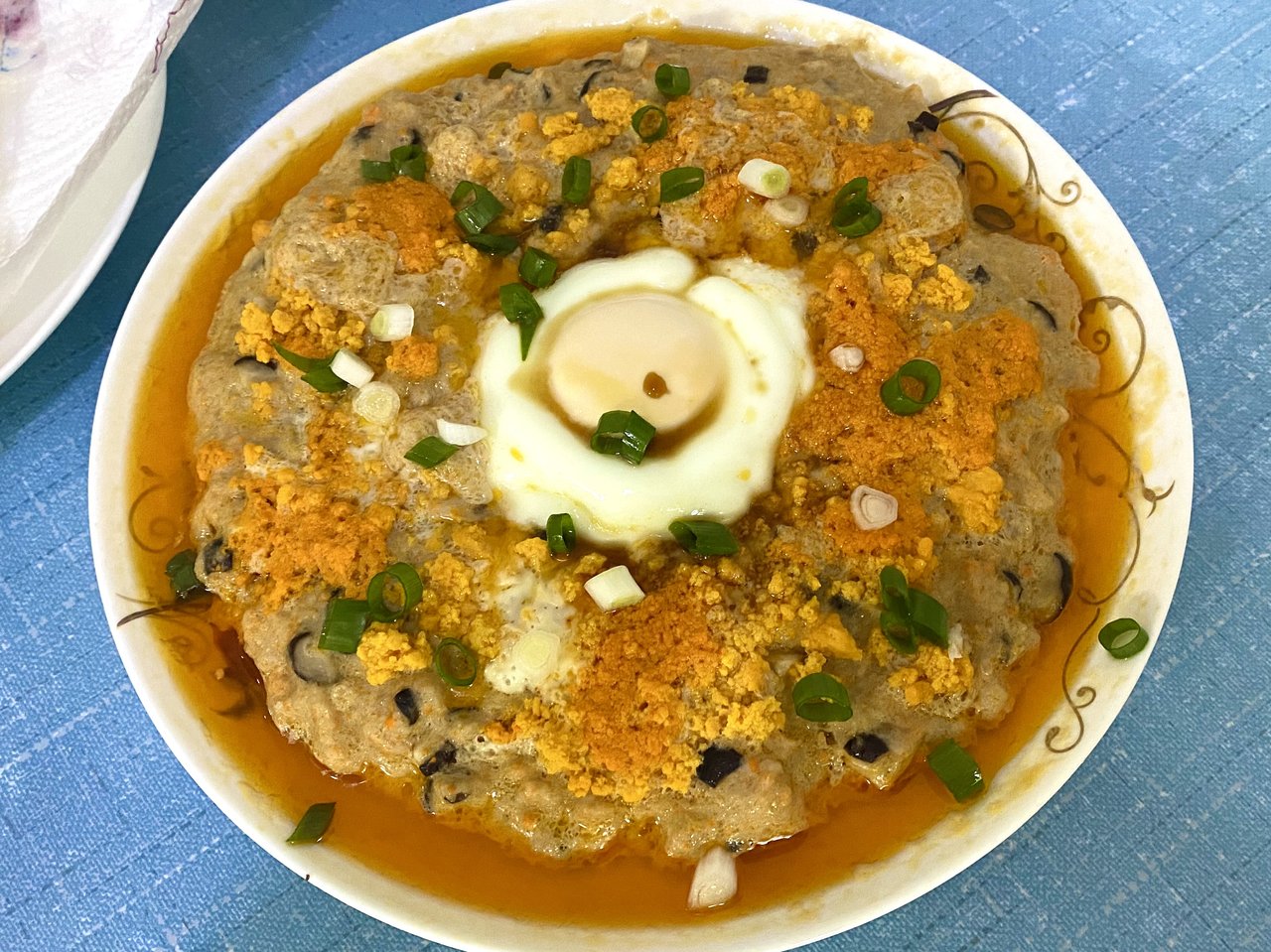 蟹黄海胆蒸肉饼