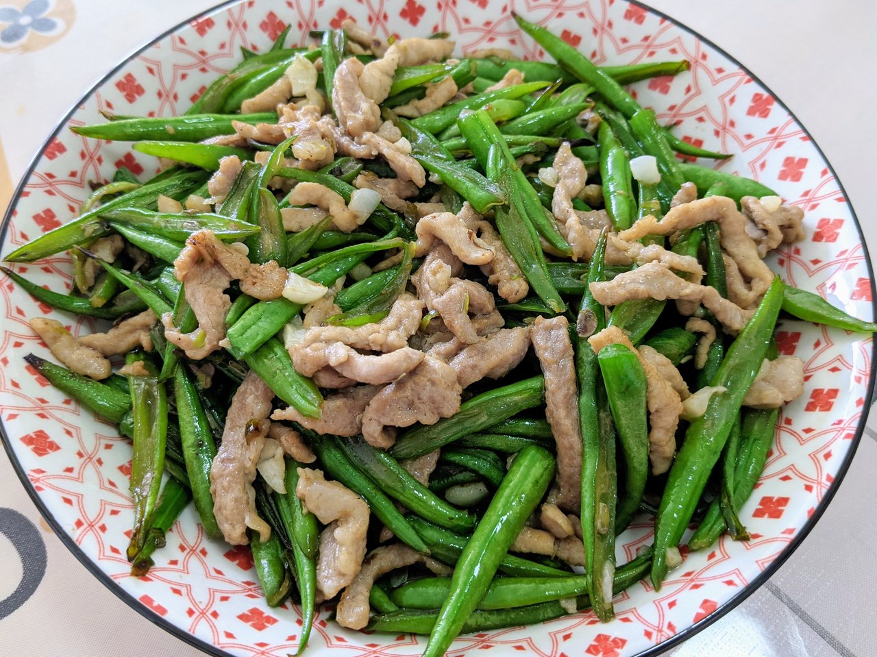 豆角炒肉丝
