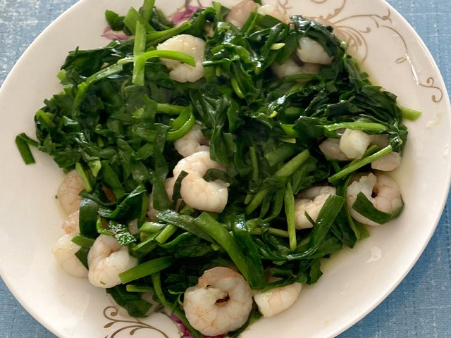韭菜炒虾仁